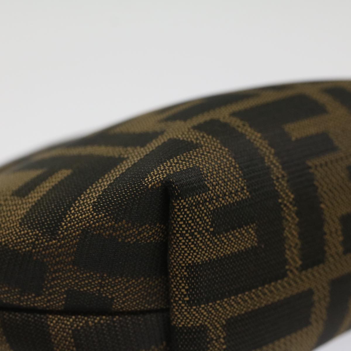 FENDI Zucca Canvas Pouch Black Brown ar10187