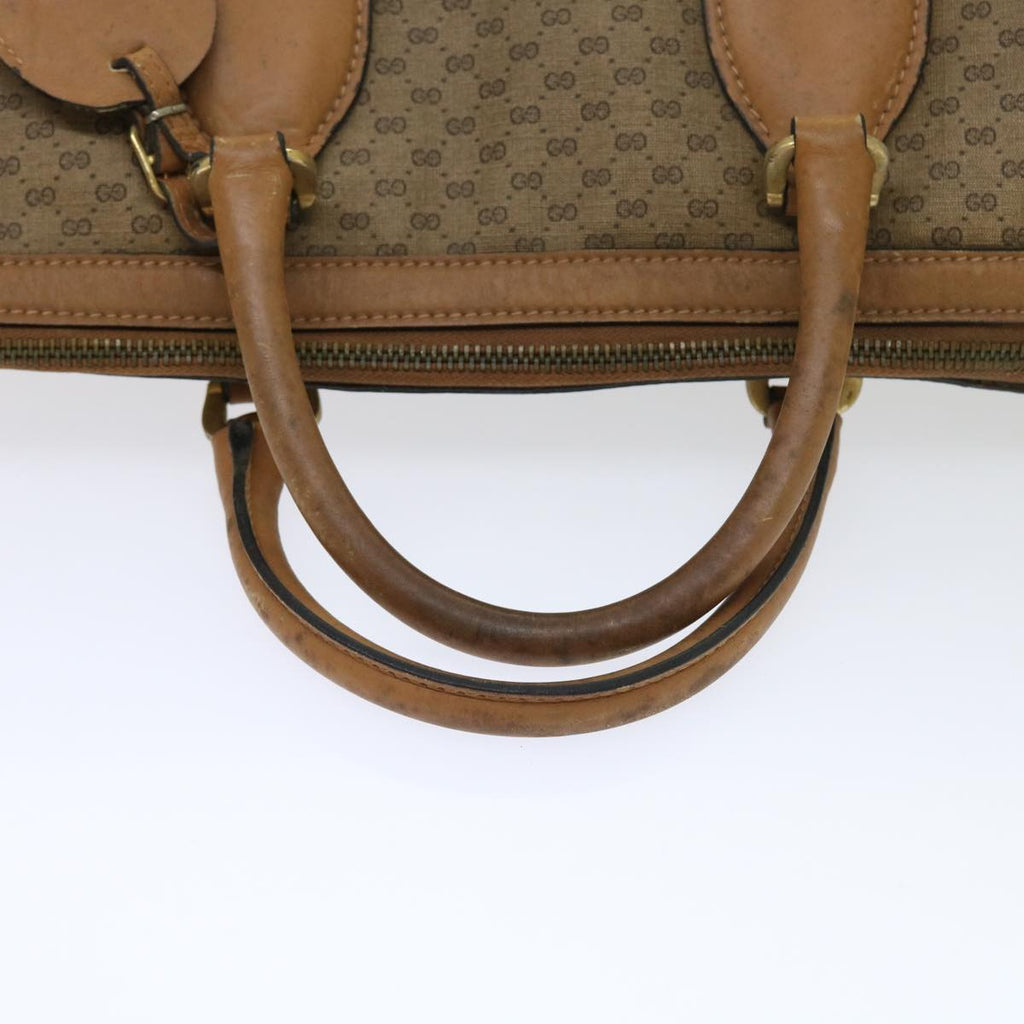 GUCCI Micro GG Canvas Boston Bag Beige Brown ar10227