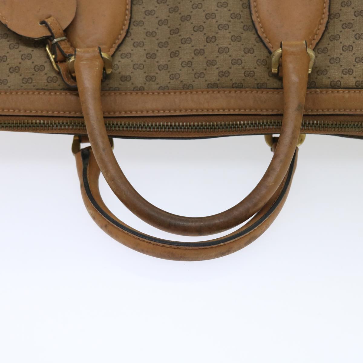 GUCCI Micro GG Canvas Boston Bag Beige Brown ar10227