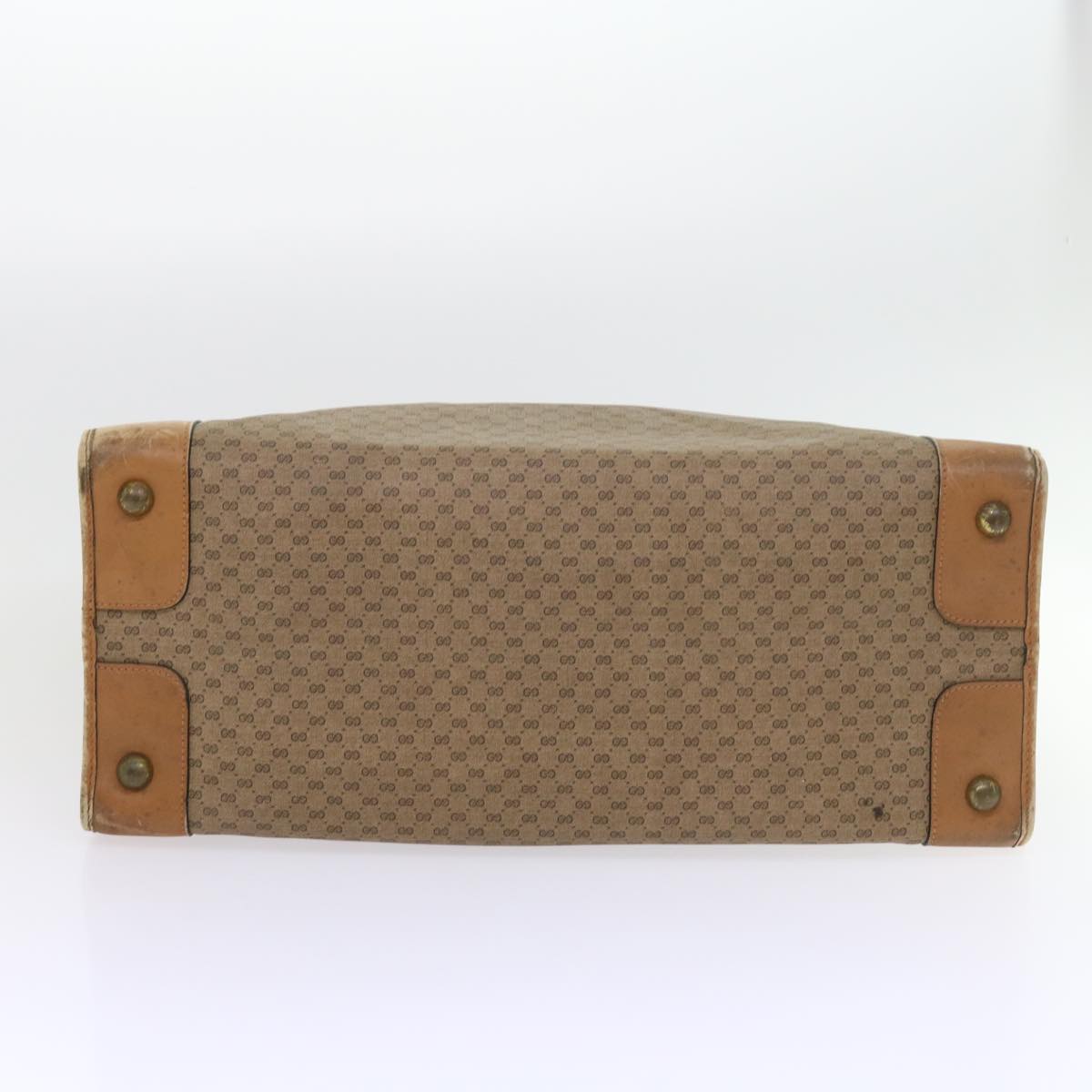 GUCCI Micro GG Canvas Boston Bag Beige Brown ar10227