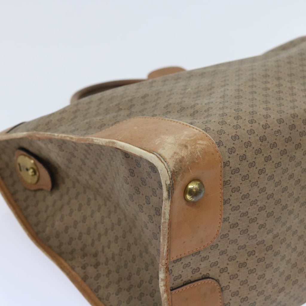 GUCCI Micro GG Canvas Boston Bag Beige Brown ar10227