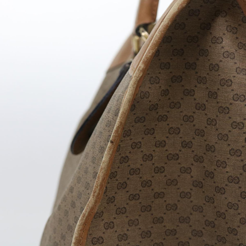 GUCCI Micro GG Canvas Boston Bag Beige Brown ar10227