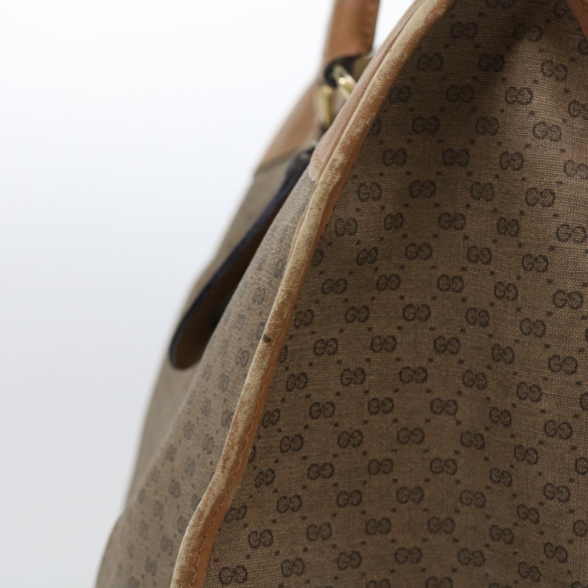 GUCCI Micro GG Canvas Boston Bag Beige Brown ar10227