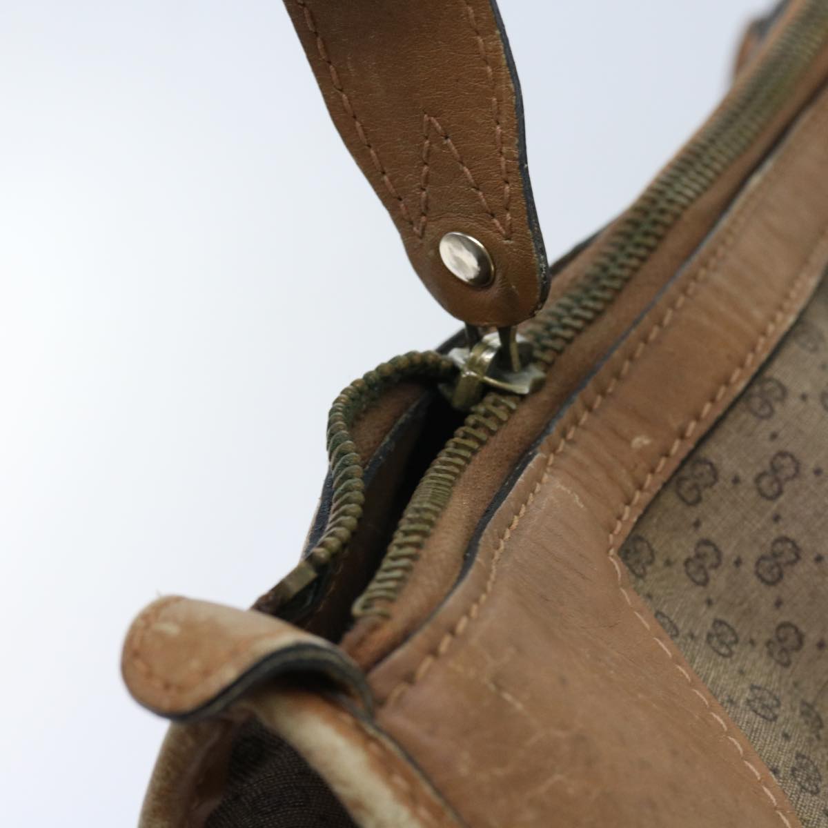 GUCCI Micro GG Canvas Boston Bag Beige Brown ar10227