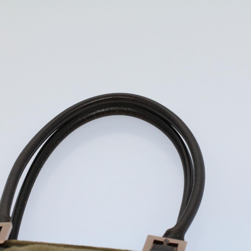 FENDI Shoulder Bag Suede Khaki ar10279