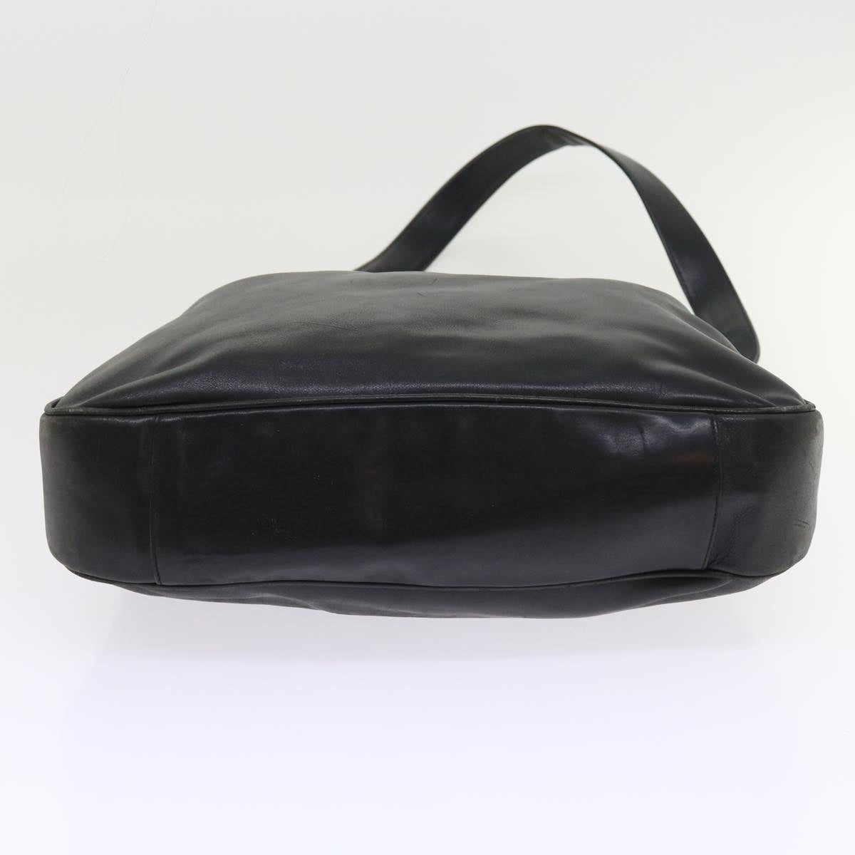 GUCCI Bamboo Shoulder Bag Leather 2way Black ar10286