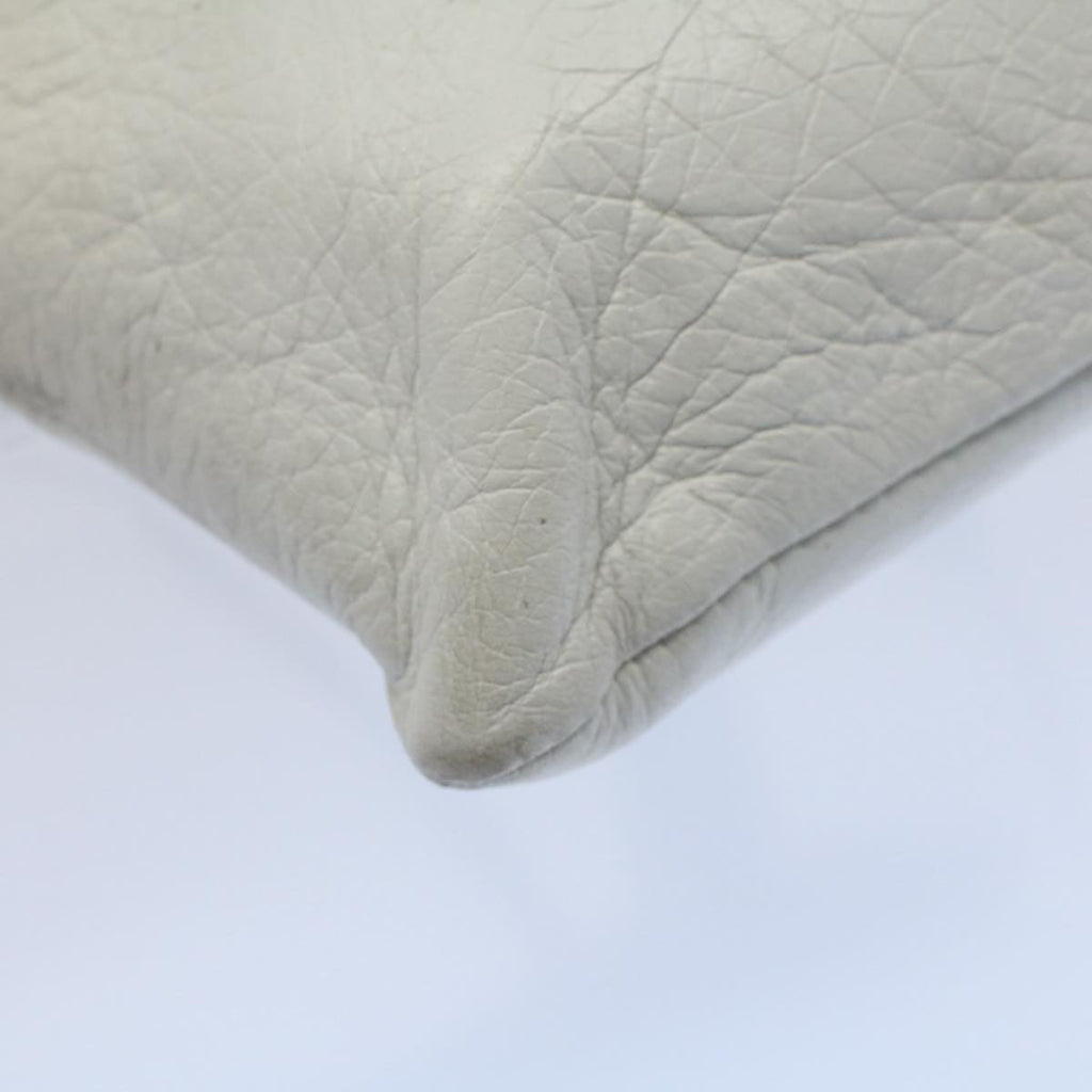 FENDI Shoulder Bag Leather White ar10303