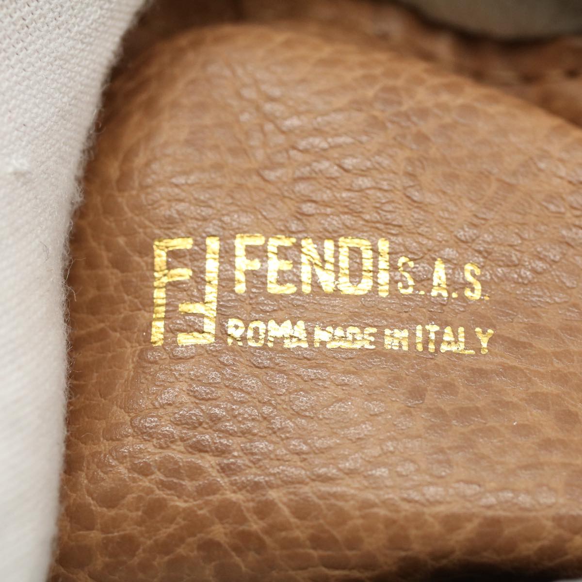 FENDI Shoulder Bag Leather White ar10303