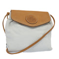 FENDI Shoulder Bag Leather White ar10303