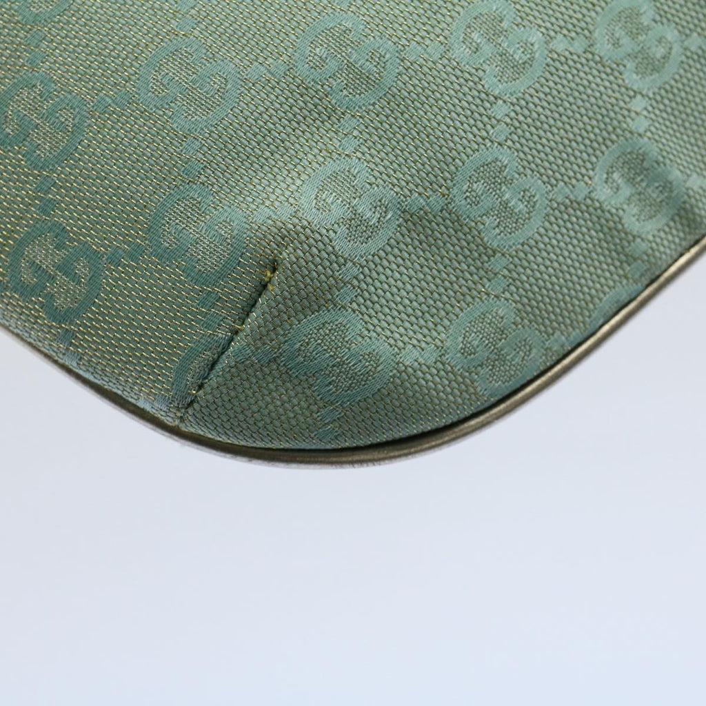 GUCCI GG Canvas Shoulder Bag Light Blue Gold ar10312