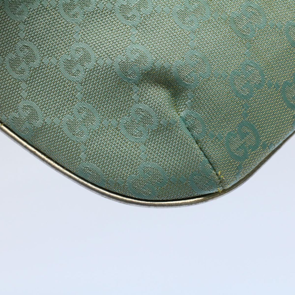 GUCCI GG Canvas Shoulder Bag Light Blue Gold ar10312