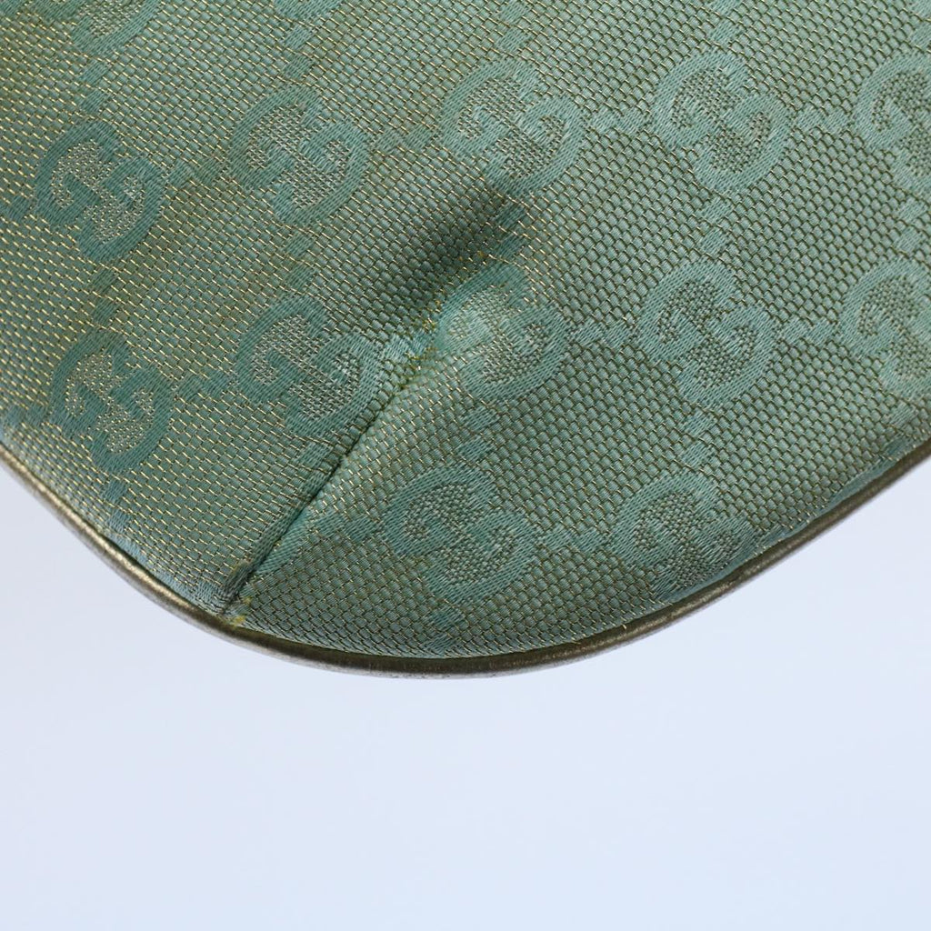 GUCCI GG Canvas Shoulder Bag Light Blue Gold ar10312