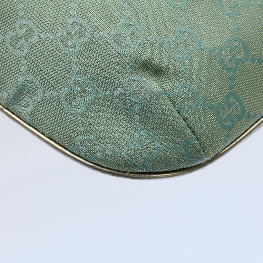 GUCCI GG Canvas Shoulder Bag Light Blue Gold ar10312