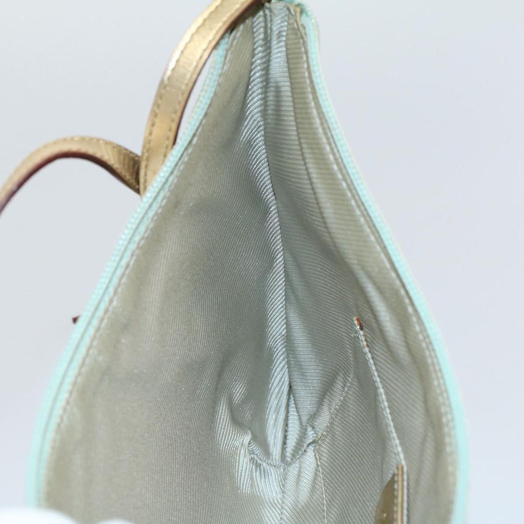 GUCCI GG Canvas Shoulder Bag Light Blue Gold ar10312