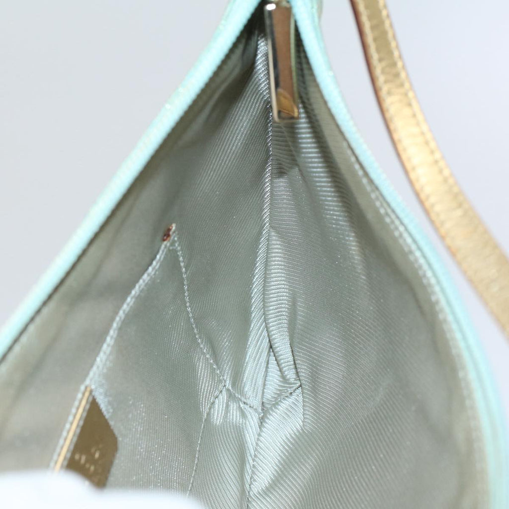 GUCCI GG Canvas Shoulder Bag Light Blue Gold ar10312