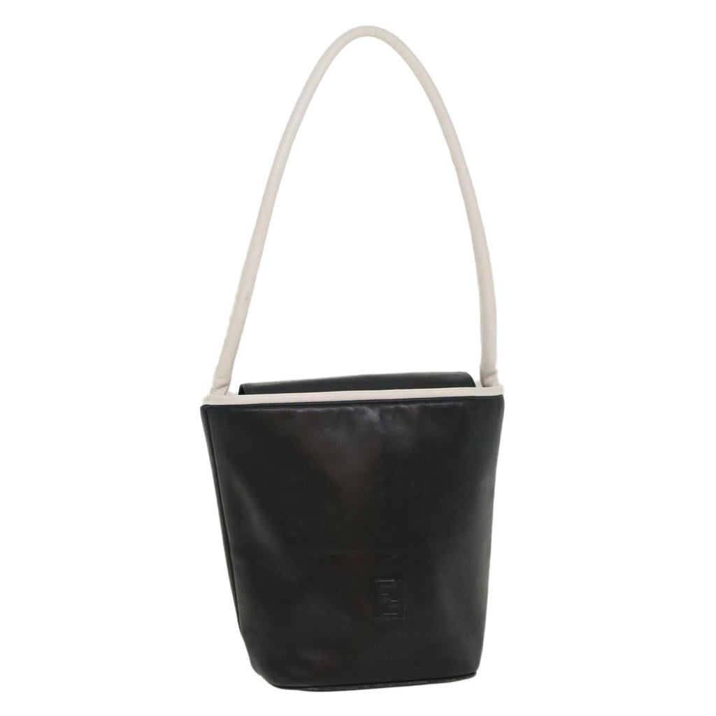 FENDI Shoulder Bag Leather Black ar10320