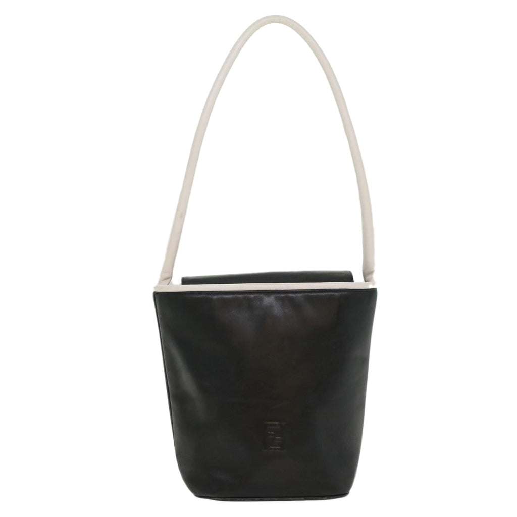 FENDI Shoulder Bag Leather Black ar10320