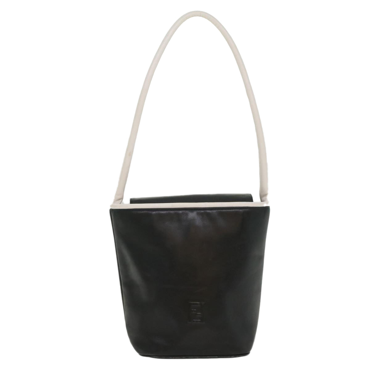 FENDI Shoulder Bag Leather Black ar10320