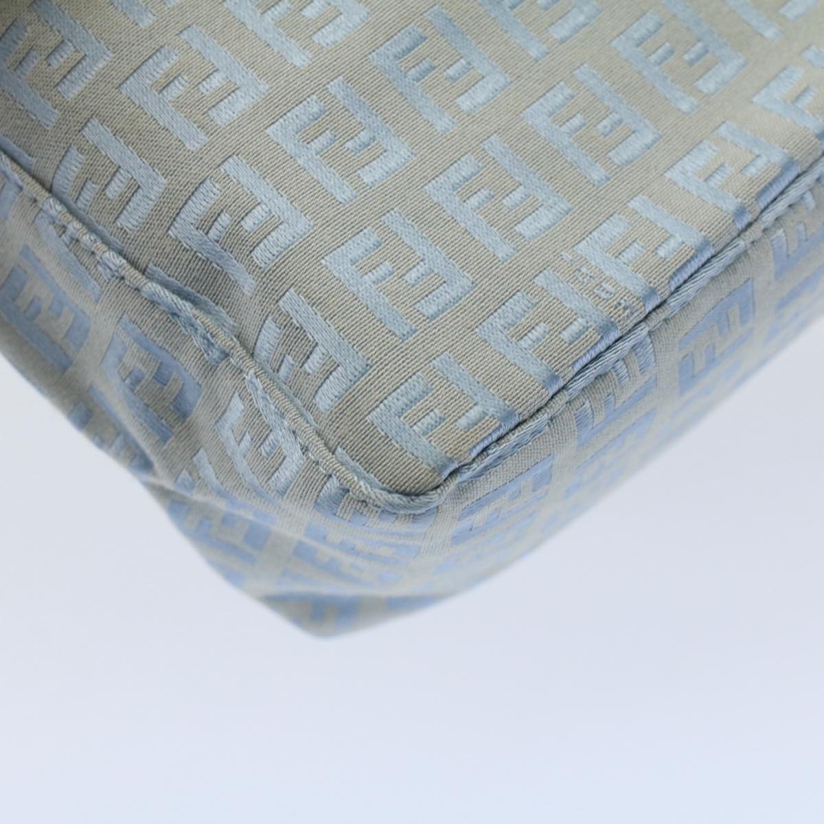 FENDI Zucchino Canvas Hand Bag Blue ar10327