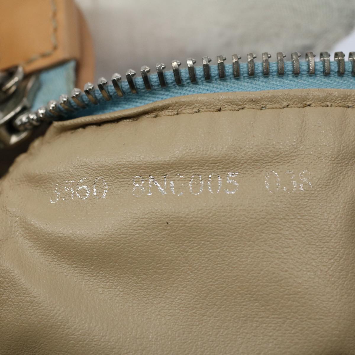 FENDI Zucchino Canvas Hand Bag Blue ar10327