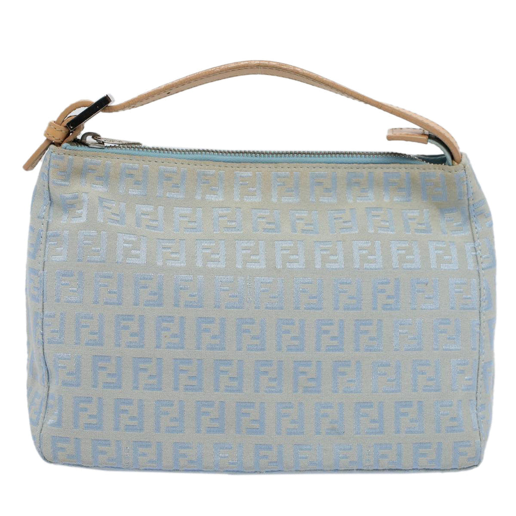 FENDI Zucchino Canvas Hand Bag Blue ar10327
