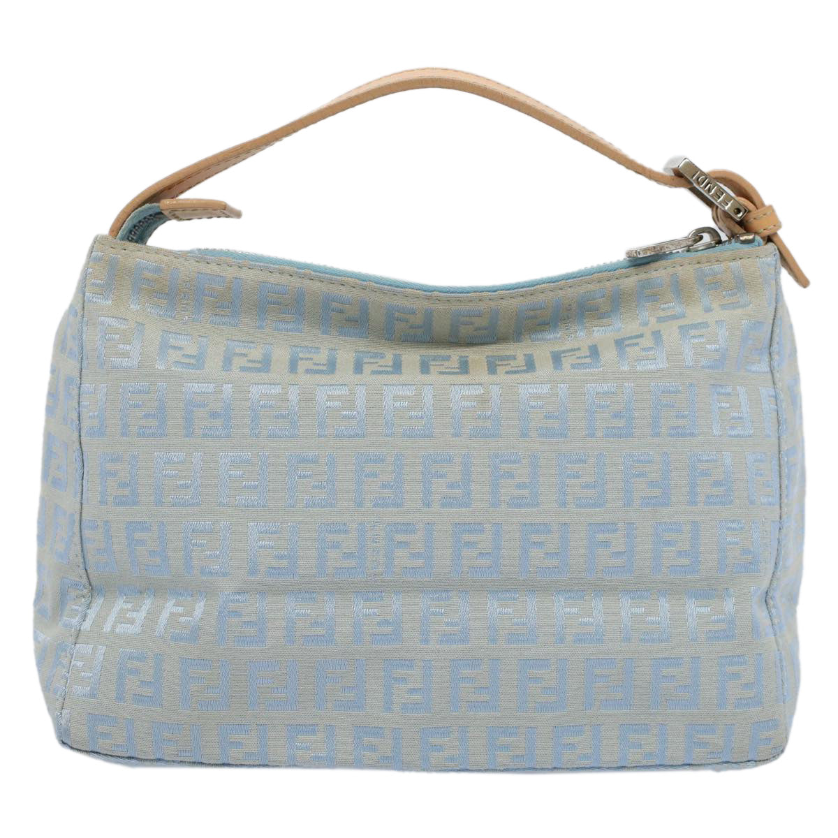 FENDI Zucchino Canvas Hand Bag Blue ar10327