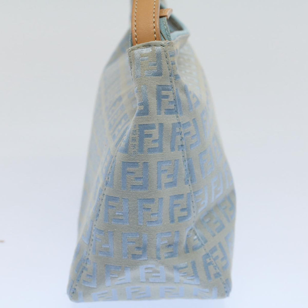 FENDI Zucchino Canvas Hand Bag Blue ar10327