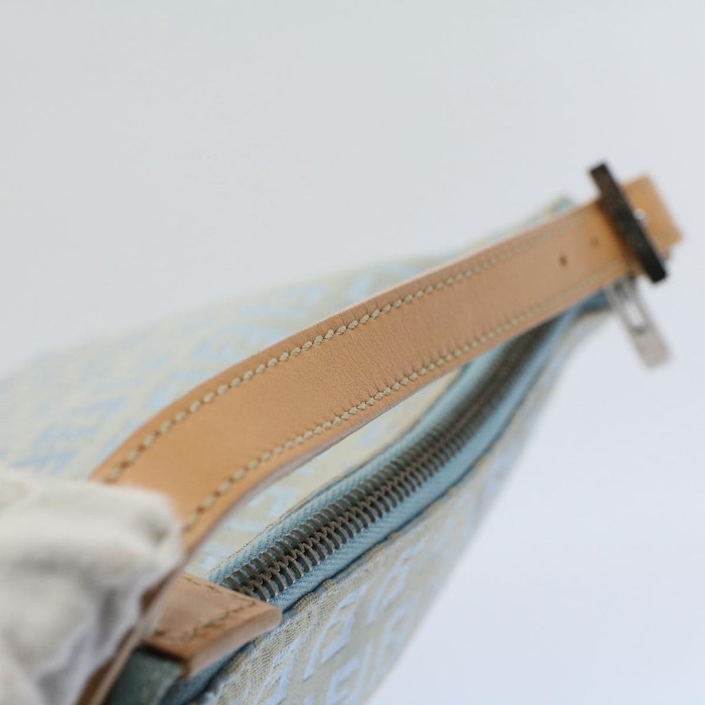 FENDI Zucchino Canvas Hand Bag Blue ar10327