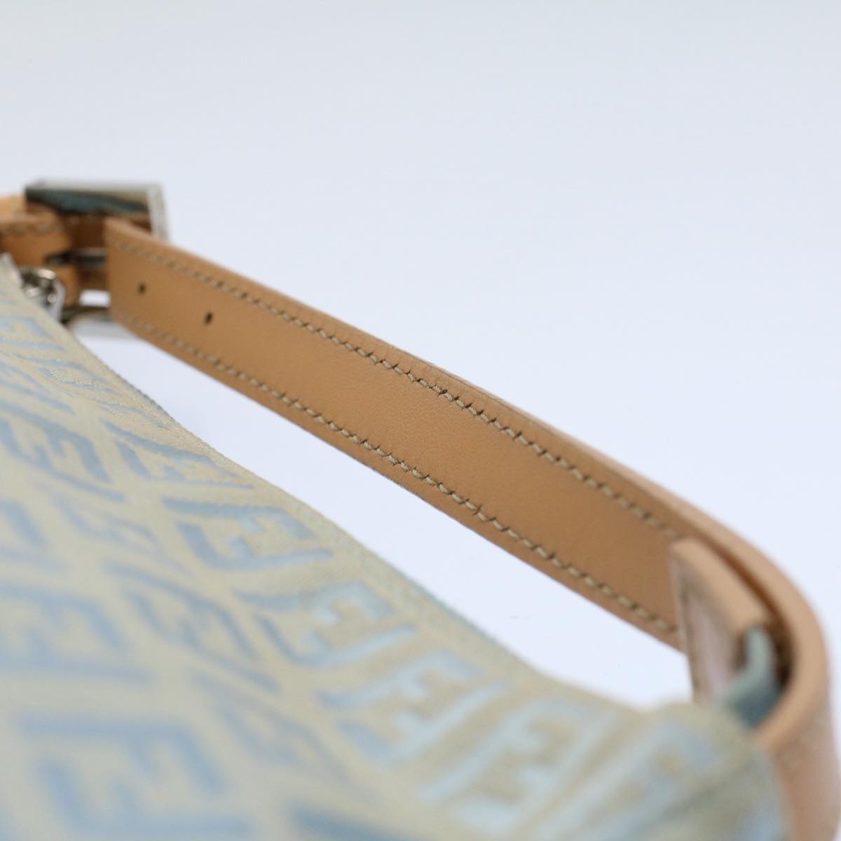 FENDI Zucchino Canvas Hand Bag Blue ar10327