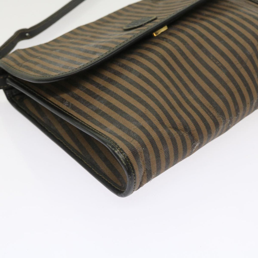 FENDI Pecan Canvas Shoulder Bag Brown ar10375B
