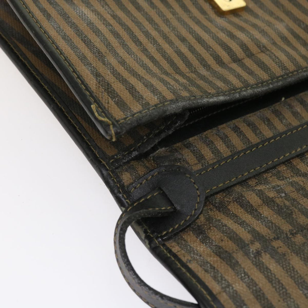 FENDI Pecan Canvas Shoulder Bag Brown ar10375B