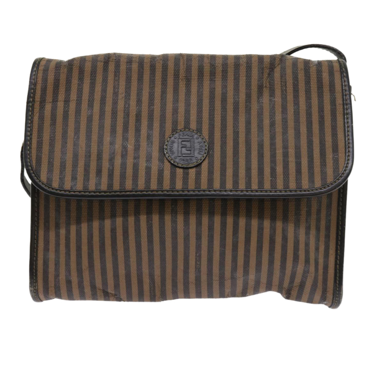 FENDI Pecan Canvas Shoulder Bag Brown ar10375B