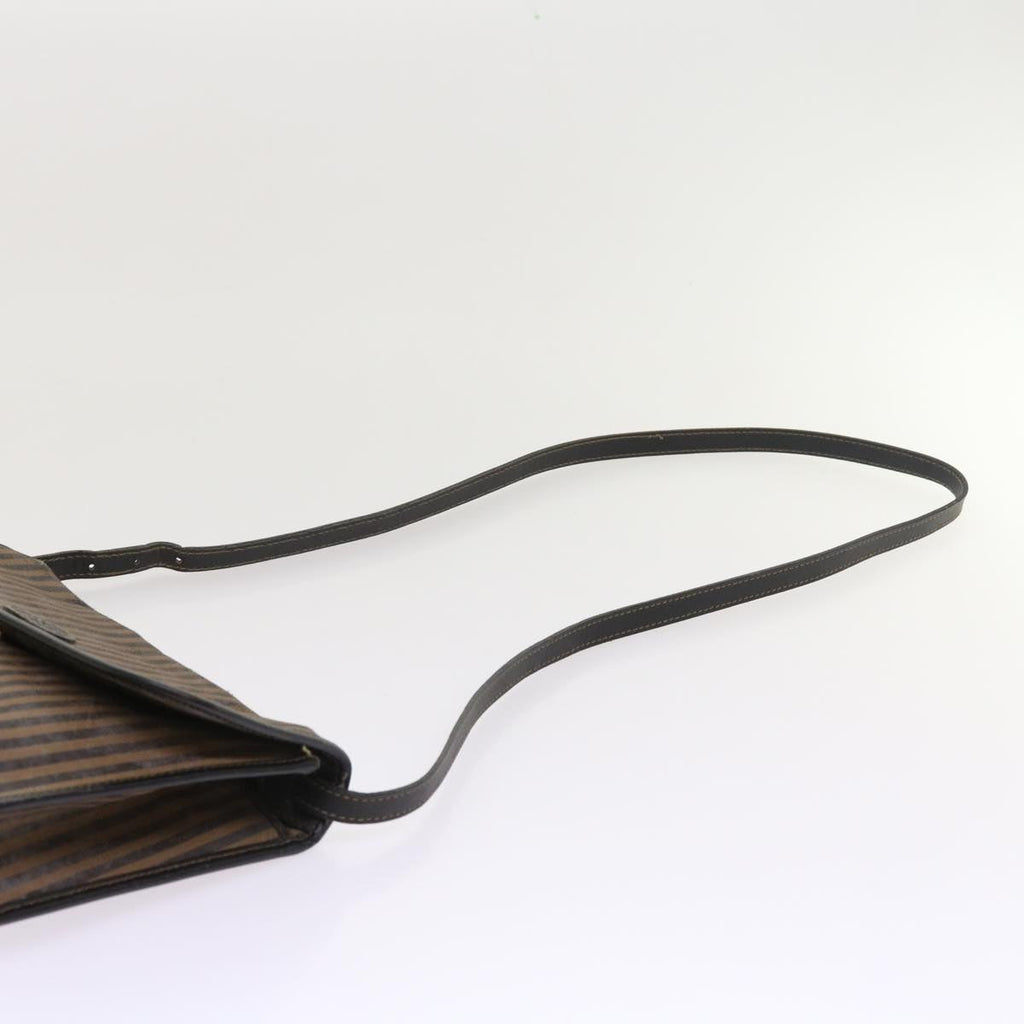 FENDI Pecan Canvas Shoulder Bag Brown ar10375B