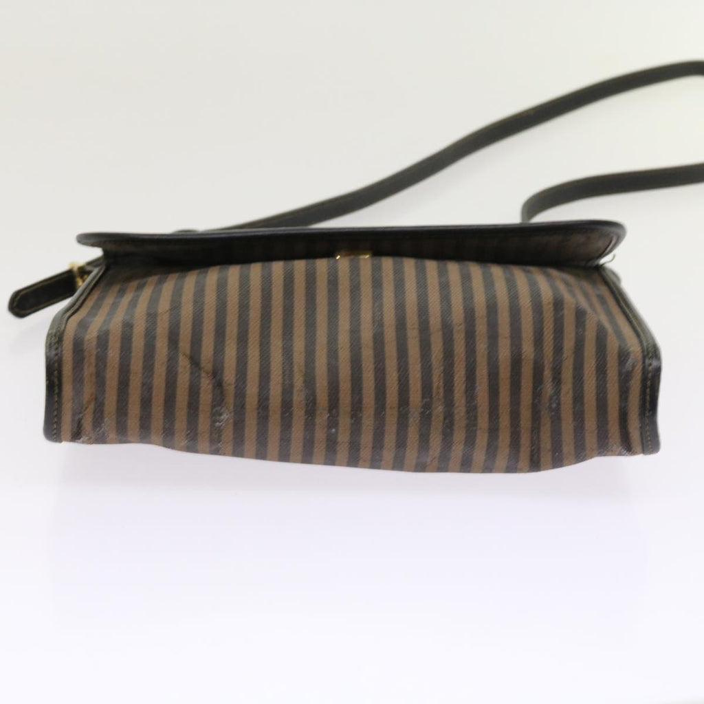 FENDI Pecan Canvas Shoulder Bag Brown ar10375B