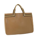 GUCCI Sherry Line Hand Bag Leather Brown Beige 002 1134 ar10394