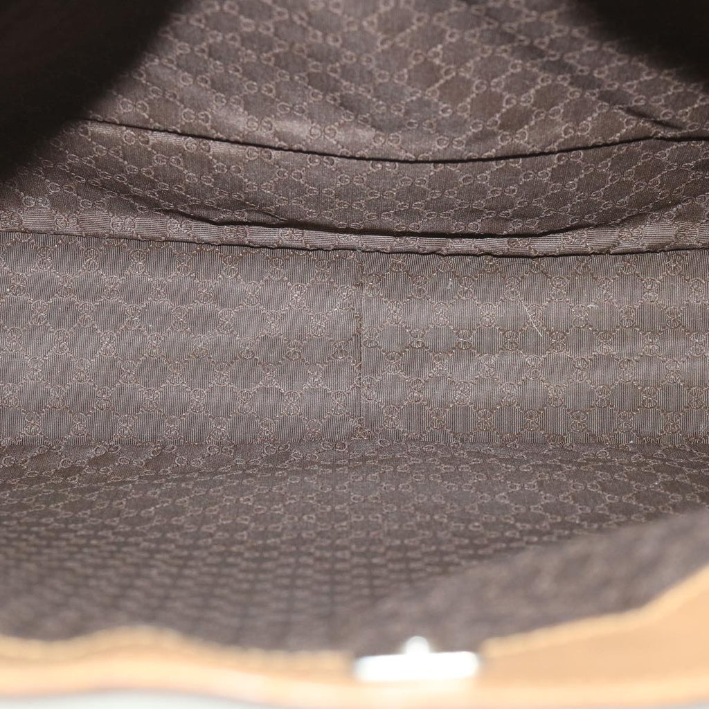 GUCCI Sherry Line Hand Bag Leather Brown Beige 002 1134 ar10394