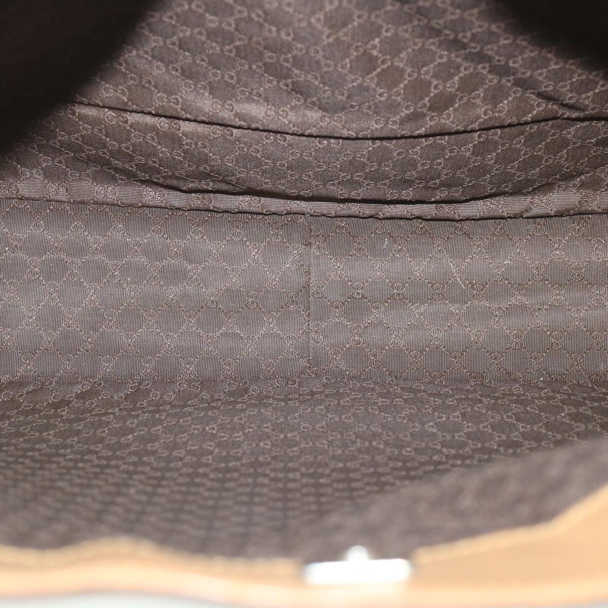 GUCCI Sherry Line Hand Bag Leather Brown Beige 002 1134 ar10394