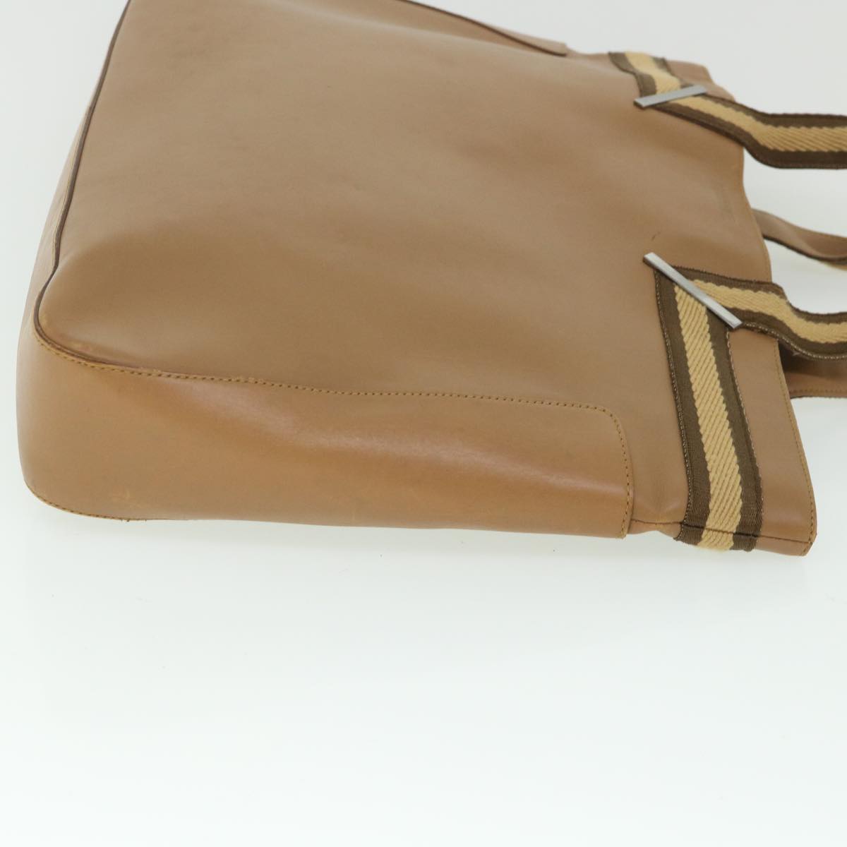 GUCCI Sherry Line Hand Bag Leather Brown Beige 002 1134 ar10394
