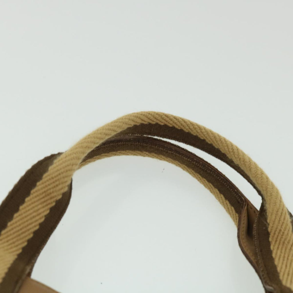 GUCCI Sherry Line Hand Bag Leather Brown Beige 002 1134 ar10394