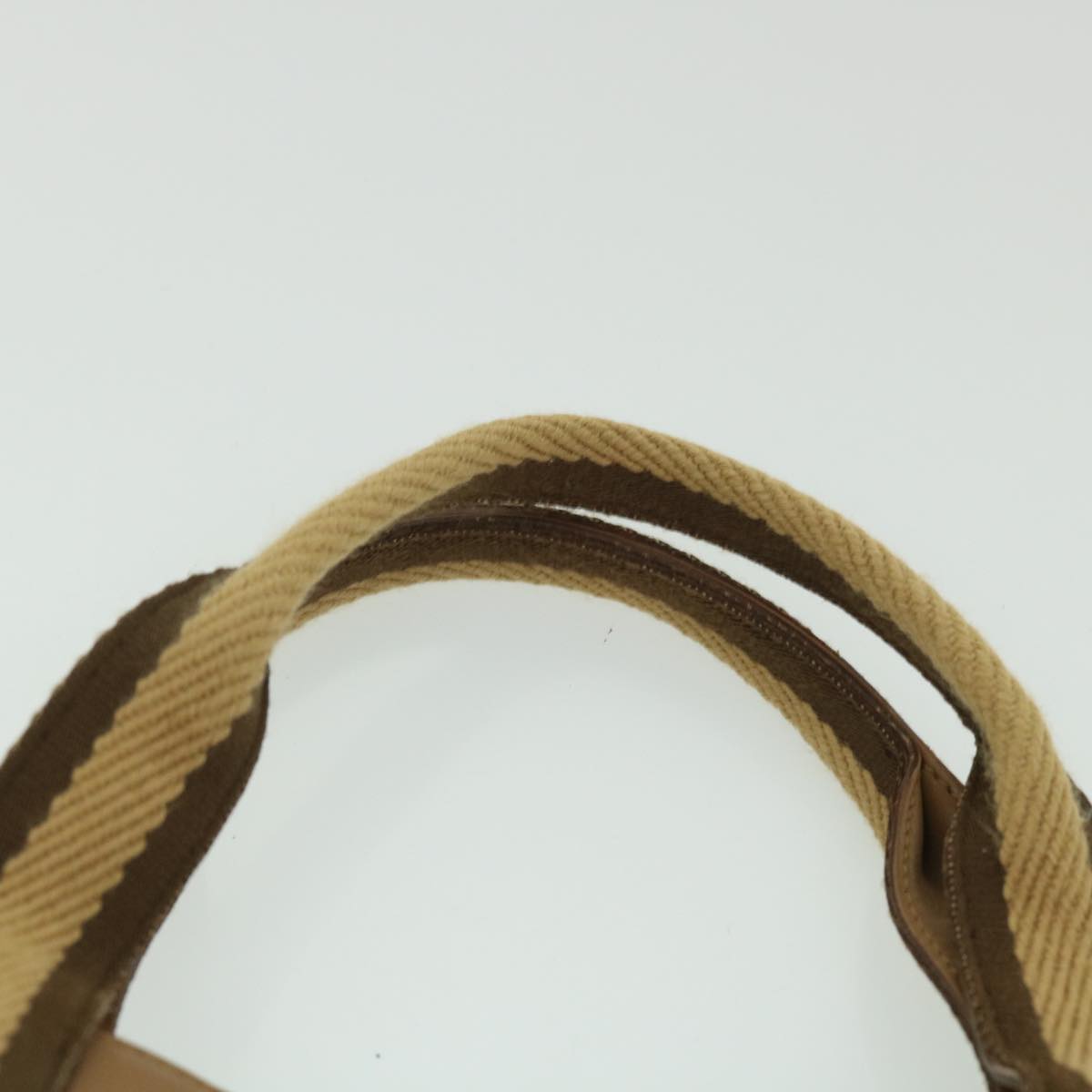 GUCCI Sherry Line Hand Bag Leather Brown Beige 002 1134 ar10394