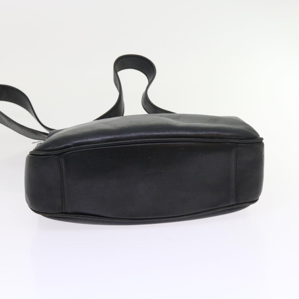 GUCCI Bamboo Shoulder Bag Leather 2way Black ar10406