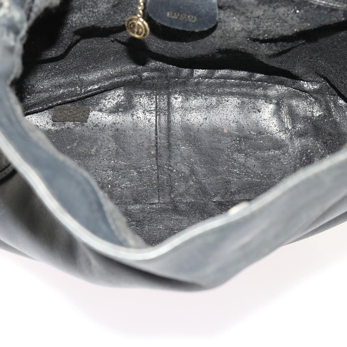 GUCCI Bamboo Shoulder Bag Leather 2way Black ar10406