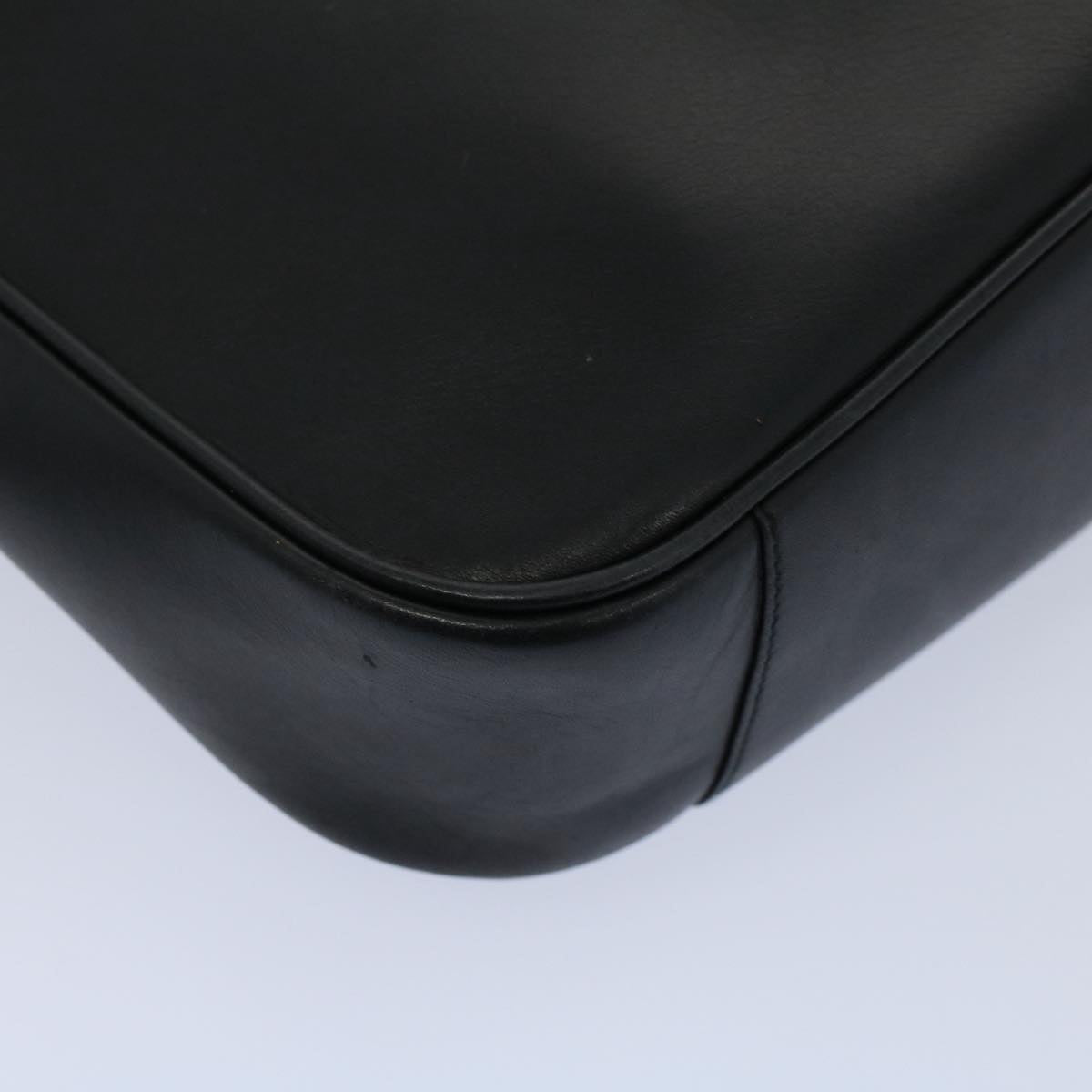 GUCCI Bamboo Shoulder Bag Leather Black ar10417