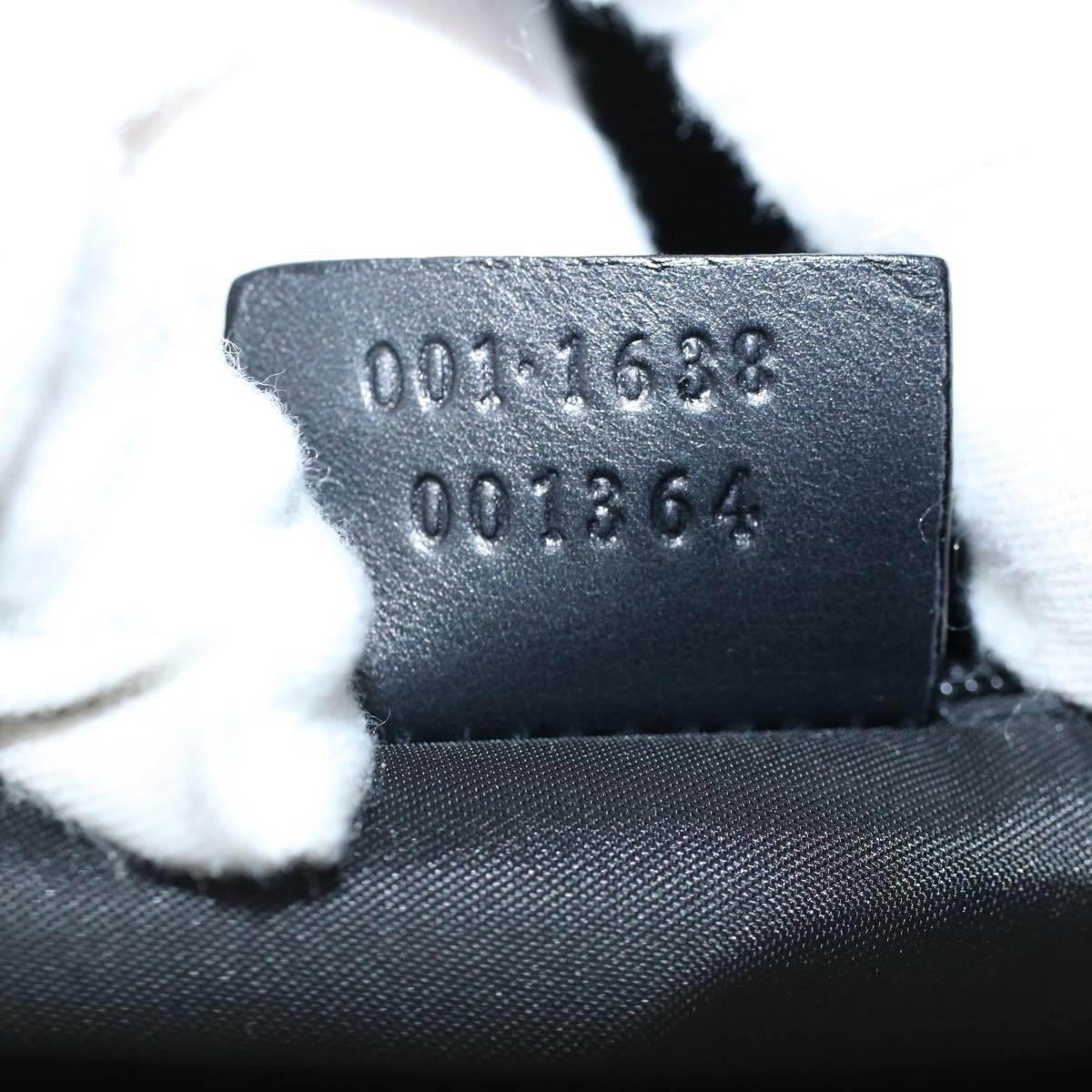 GUCCI Bamboo Shoulder Bag Leather Black ar10417