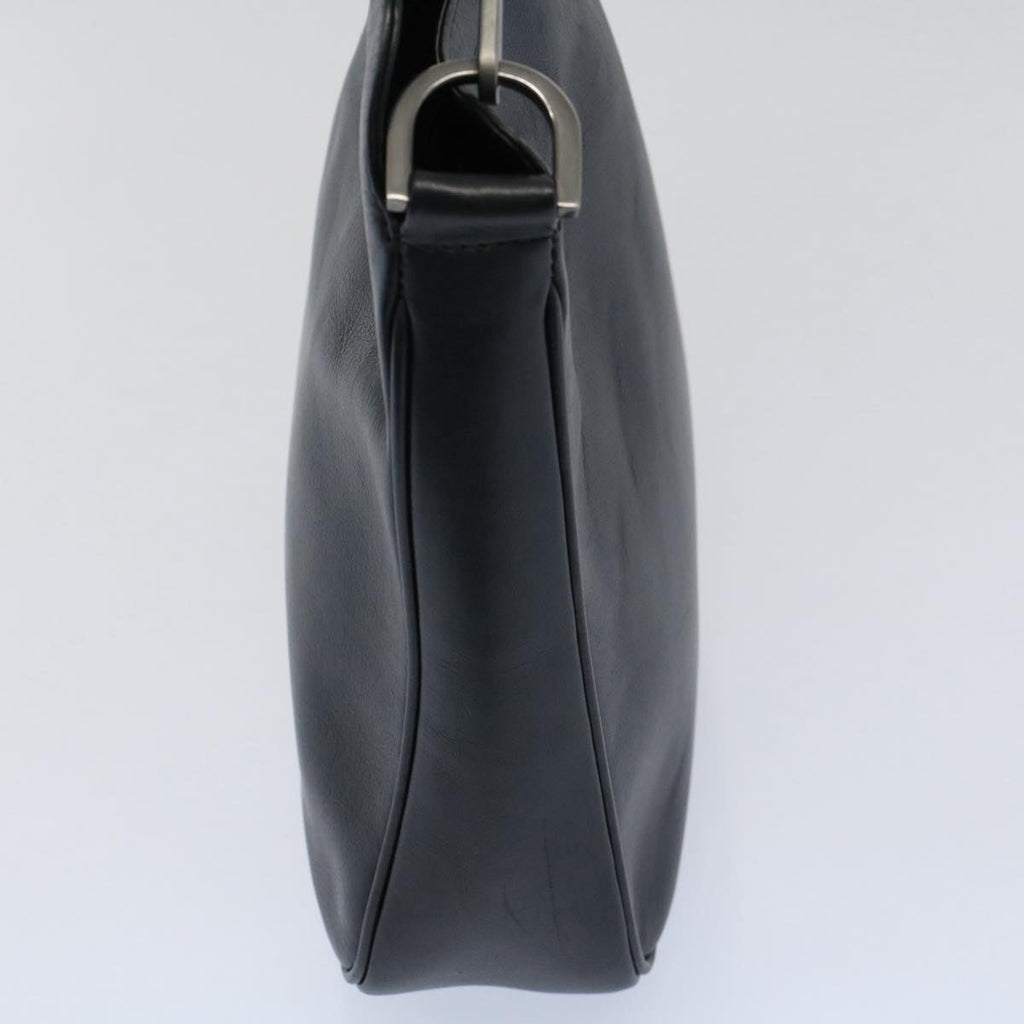 GUCCI Bamboo Shoulder Bag Leather Black ar10417