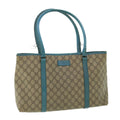 GUCCI GG Supreme Tote Bag PVC Leather Beige 114595 ar10426