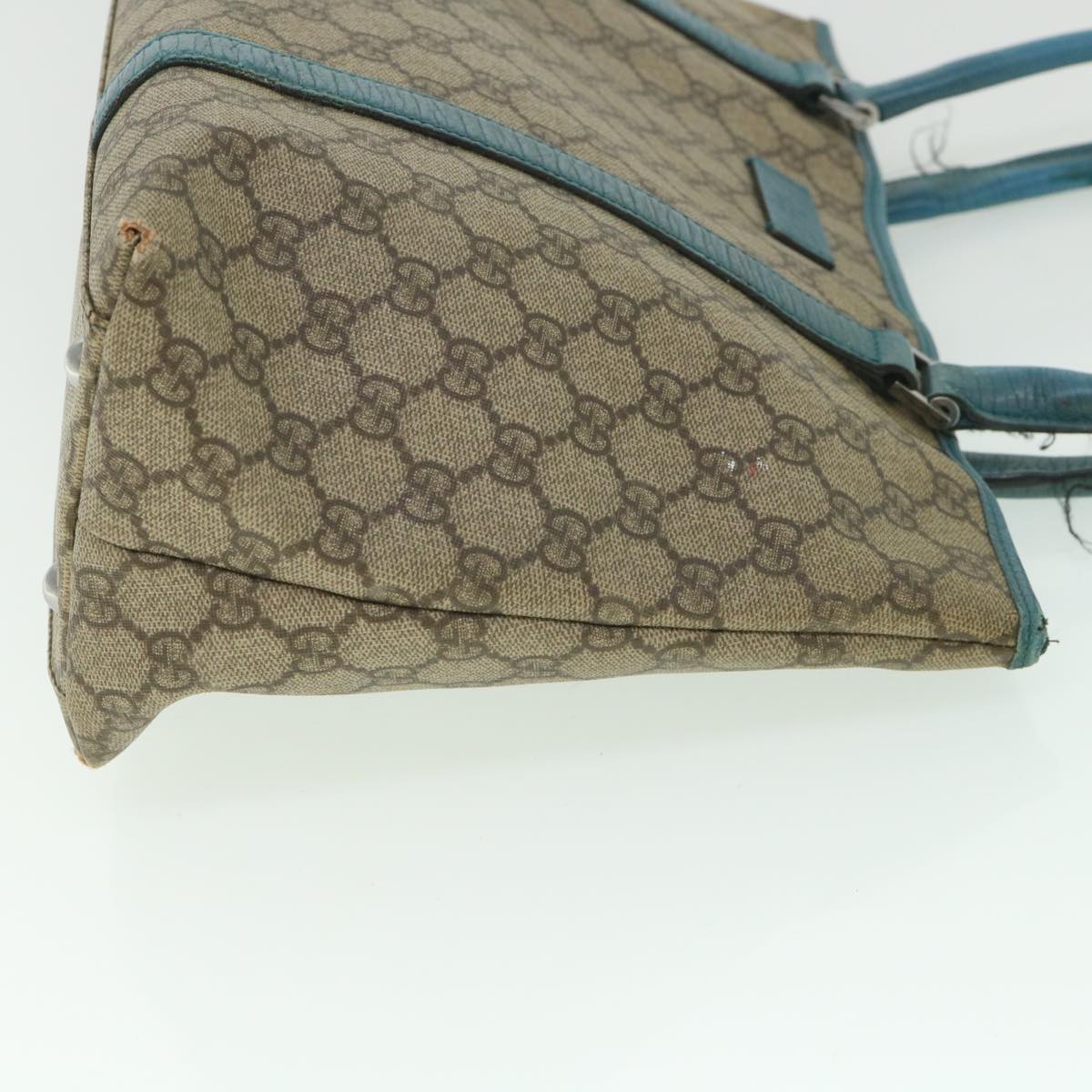 GUCCI GG Supreme Tote Bag PVC Leather Beige 114595 ar10426