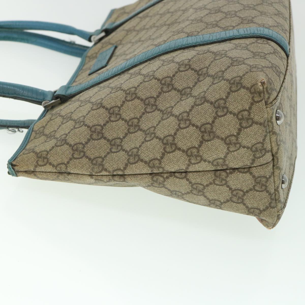 GUCCI GG Supreme Tote Bag PVC Leather Beige 114595 ar10426