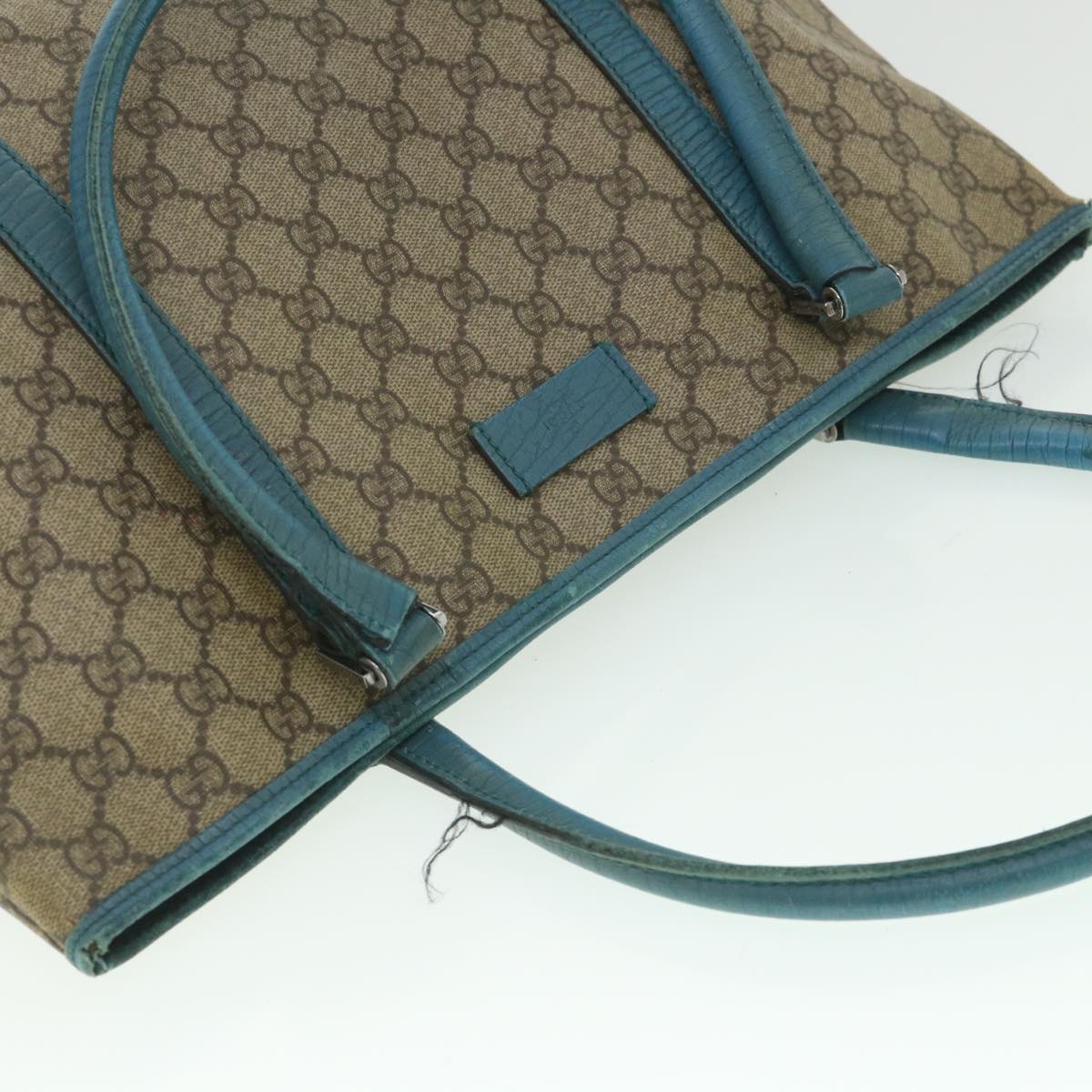 GUCCI GG Supreme Tote Bag PVC Leather Beige 114595 ar10426