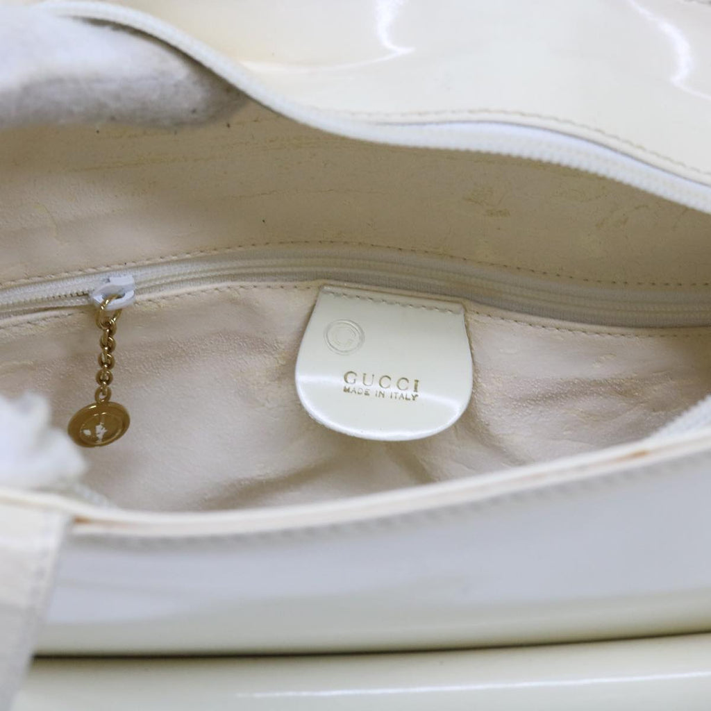 GUCCI Tote Bag Patent leather White ar10433